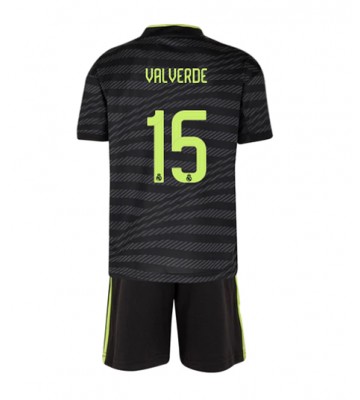 Real Madrid Federico Valverde #15 babykläder Tredje Tröja barn 2022-23 Korta ärmar (+ Korta byxor)